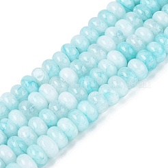 Natürliche weiße Jade perlen Stränge&nbsp;G-Q613-01F-15