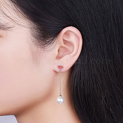 925 orecchini a bottone in argento sterling rodiato&nbsp;JE662A