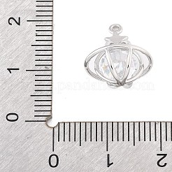 Messing micro pave klar zirkonia charme&nbsp;LS-KK-K371-32P