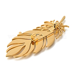 Feder 201 Edelstahlbrosche für Damen&nbsp;STAS-B076-08P-02