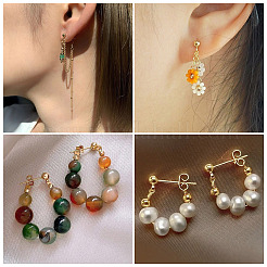 20pcs clous d'oreille en laiton&nbsp;KK-TA0008-99