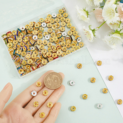 200 Uds. Cuentas espaciadoras de rhinestone de latón de 10 colores&nbsp;RB-SP001-08B