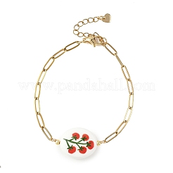 304 Edelstahl-Büroklammerkettenarmbänder für Frauen&nbsp;BJEW-JB14191