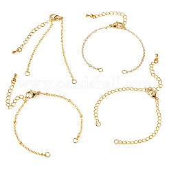 8 Stück 4 Stile Messingkettenarmbänder machen&nbsp;AJEW-TAC00067