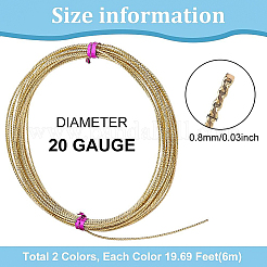 2 rouleau de fil de laiton 2 couleurs&nbsp;CWIR-BC0001-37