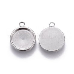 Cabochon pendenti in acciaio inossidabile 304 anti-ossidazione&nbsp;STAS-L221-02P