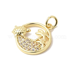 Pendentifs avec zircon cubiques à micro-pavés en laiton&nbsp;LS-KK-P343-01A-G