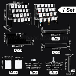 Set di supporti per display per orecchini in acrilico a forma di scale a 4 livello fai-da-te&nbsp;ODIS-WH0029-64A