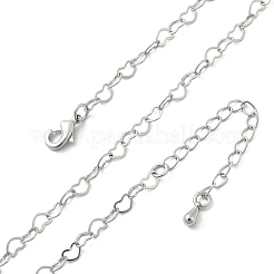 Collane in ottone collana a cuore&nbsp;NJEW-A042-10P