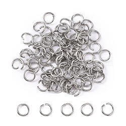 304 Stainless Steel Jump Rings, Open Jump Rings, Stainless Steel, 18 Gauge, 7x1mm, Inner Diameter: 5mm