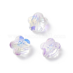 Imitation österreichischen Kristallperlen, k9 Glas, Pflaumenblüte, facettiert, klar ab, 8x5 mm, Bohrung: 1.5 mm