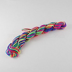 10M Nylon Jewelry Thread, Nylon Cord for Custom Woven Bracelets Making, Colorful, 2mm