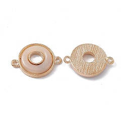 Alloy Connector Charms, with Resin, Donut Links, Golden, 17x24x4mm, Hole: 1.4mm