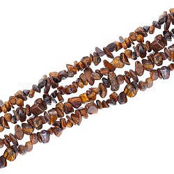 ARRICRAFT Natural Tiger Eye Chip Beads Strands, 5~8x5~8mm, Hole: 1mm, about 31.5 inch(80cm), 2strands/box