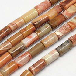 Natural Agate Beads Strands, Column, Natural Agate, 16x8mm, Hole: 1mm, about 26pcs/strand, 15.7inch