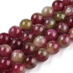 Chapelets de perles de quartz naturel, quartz imitation cerise, teinte, ronde, rouge foncé, 8.5mm, Trou: 1mm, Environ 47~49 pcs/chapelet, 14.96 pouce ~ 15.67 pouces (38 cm ~ 39.8 cm)