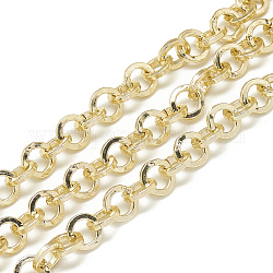 Алюминиевые роликовые цепи, отрыгивающие цепи, несварные, плоское кольцо, золотые, 8x1.6 мм