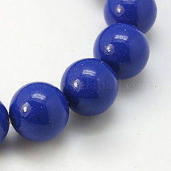 Synthetic Lapis Lazuli Beads Strands, Dyed, Round, , 16mm, Hole: 1mm
