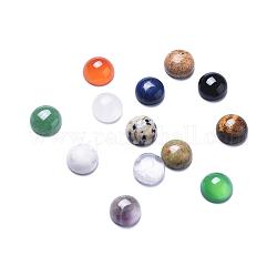Cabochons en pierres gemmes, demi-rond / dôme, pierre mixte, couleur mixte, 16x5mm