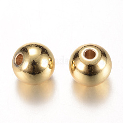 Messing-Abstandshalterkugeln, Runde, golden, 3x2.5 mm, Bohrung: 1.5 mm
