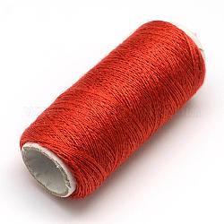 402 cordons de fils à coudre en polyester pour tissus ou bricolage, rouge, 0.1mm, environ 120 m / bibone , 10 rouleaux / sac
