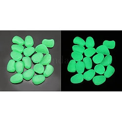 Plastic Imitation Luminous Stone Display Decoration, Nuggest, Lime, 27mm