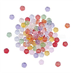 100pcs 10 couleurs perles de verre transparentes, citrouille, couleur mixte, 10x10x7mm, Trou: 1.2mm, 10 pcs / couleur