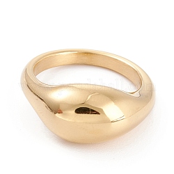 Placcatura ionica (ip) unisex 304 anelli in acciaio inossidabile, forma rotonda, oro, formato 7, 3.2~9.8mm, diametro interno: 17.3mm