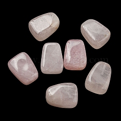 Perles de quartz rose naturel, la moitié foré, trapèze, 19.5~20x14.5~15x9~10.5mm, Trou: 1.4~1.5mm