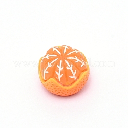 Perles en résine, nourriture imitation, sans trou, orange, orange, 16x13~13.5mm