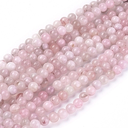 Natürlichen Rosenquarz Perlen Stränge, Runde, 8 mm, Bohrung: 0.8~1 mm, ca. 46 Stk. / Strang, 14.96 Zoll (38 cm)