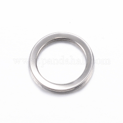 Anneaux de liaison en 201 acier inoxydable, anneau, couleur inoxydable, 11x1mm