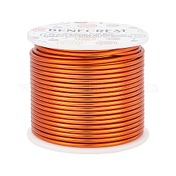 Fil d'aluminium rond, rouge-orange, 10 jauge, 2.5mm, environ 80.38 pied (24.5 m)/rouleau
