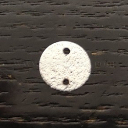 Латунные коннекторы, плоско-круглые, без никеля , Реальная платина, 8x0.5 мм, отверстие : 1 мм