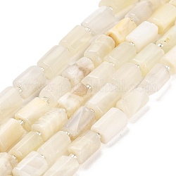 Opalo blancos naturales hebras, con abalorios de la semilla, columna facetas, 9~11x6~7.5x6~7.5mm, agujero: 1.2 mm, aproximamente 30 pcs / cadena, 15.16~15.55 pulgada (38.5~39.5 cm)