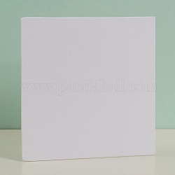 Pintura de paneles de algodón, con núcleo de cartón reciclado, Para acrílico, Dibujo al óleo, cuadrado, blanco, 200x200x3mm