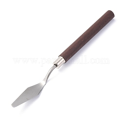 Raschietto in acciaio inossidabile, coltello raschiaolio, strumento di disegno raschiante, con gambo in legno, maniglia di colore casuale, 17.2x1.5x1.1cm