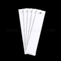 Karton Display-Karten, verwendet für 6 Paar Haarspangen, Rechteck, weiß, 29.2x6.2x0.03~0.04 cm, Bohrung: 7 mm