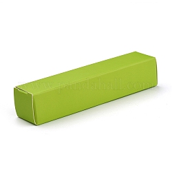 Scatola di carta kraft pieghevole, per l'imballaggio del rossetto, rettangolo, prato verde, 16.2x4x0.15cm