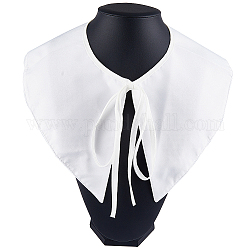 GORGECRAFT 1 Box Halloween Christmas Detachable Collar Mini Cape Dickey False Collars White Capes Decorative Applique Neckline Shirt Lapel with Rope for Women Dress Blouse Clothes Sewing Crafts