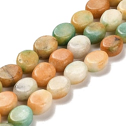Brins de perles de dolomite naturelles, teinte, Ovale Plat, Sandy Brown, 9.5~10x7.5~8x4.5mm, Trou: 1.2mm, Environ 42~44 pcs/chapelet, 15.35~15.94 pouce (39~40.5 cm)