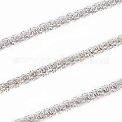 Ferro catene catene a maglie di rete, senza saldatura, con la bobina, colore platino, spessore 2.5 mm: catene, circa 328.08 piedi (100 m)/rotolo