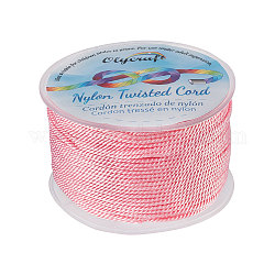 Fili di nylon olycraft, corde di milano / corde intrecciate, roso, 1.5~2mm, circa 50m/rotolo