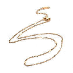304 из нержавеющей стали Figaro цепи ожерелья, золотые, 15.75 дюйм (40 см)