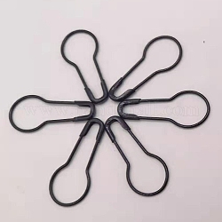 Iron Safety Pins, Calabash/Gourd Pin, Bulb Pin, Sewing Tool, Black, 22x10x1.5mm, about 1000pcs/bag