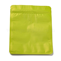 Sacchetti con chiusura zip per imballaggi in plastica, buste autosigillanti superiori, rettangolo, verde giallo, 15x12x0.15cm, spessore unilaterale: 2.5 mil (0.065 mm)