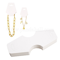 White Necklace Jewellery Displays Cards, 124x47.5mm