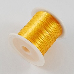 Tramo naranja cadena abalorios de alambre elástico, 1mm, alrededor de 10.93 yarda (10 m) / rollo