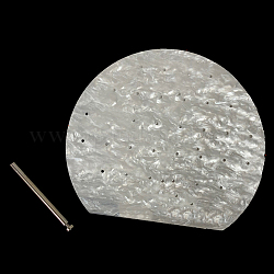 Présentoirs de bijoux en acrylique à dos incliné, support d'organisateur de bijoux d'ondulation de l'eau pour l'affichage de boucle d'oreille, ronde, 20x23 cm
