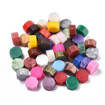 Sealing Wax Particles, for Retro Seal Stamp, Octagon, Mixed Color, 9mm